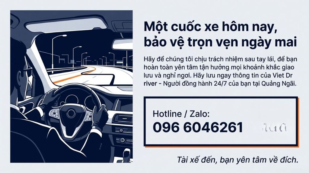 Viet Driver - Đơn vị tiên phong cung cấp giải pháp lái xe hộ Quảng Ngãi Viet Driver - Đơn vị tiên phong cung cấp giải pháp lái xe hộ Quảng Ngãi