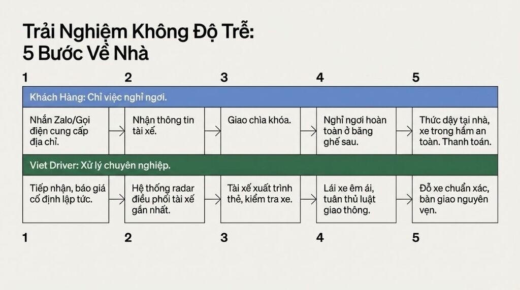Quy trình đặt dịch vụ lái xe hộ tại Viet Driver chuyên nghiệp Quy trình đặt dịch vụ lái xe hộ tại Viet Driver chuyên nghiệp