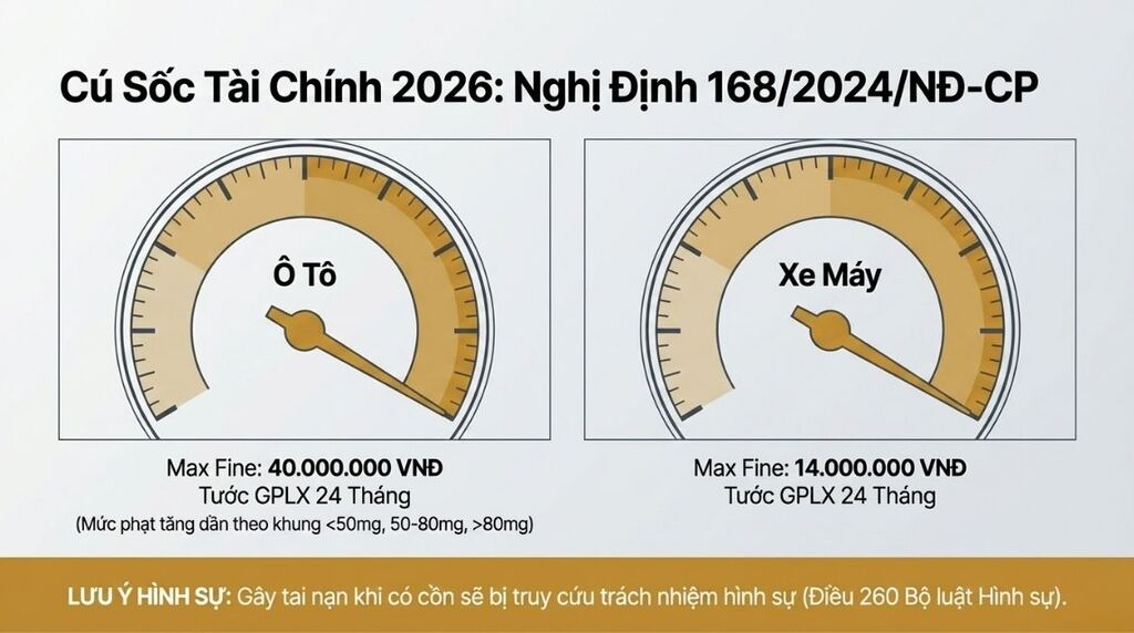 Mức phạt nồng độ cồn khi lái xe tại TP.HCM (Cập nhật 2026) Mức phạt nồng độ cồn khi lái xe tại TP.HCM (Cập nhật 2026)