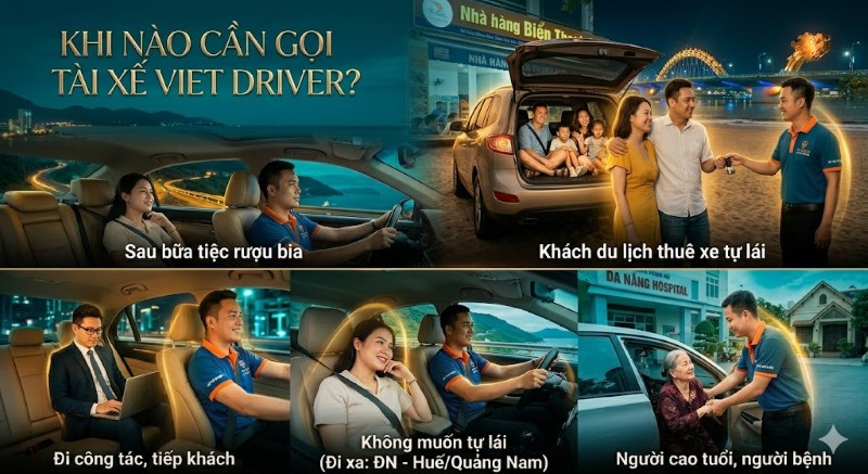 Tài xế Viet Driver luôn sẵn sàng phục vụ khách hàng dưới mọi tình huống
