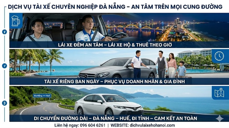 Các loại hình dịch vụ tại Viet Driver Đà Nẵng