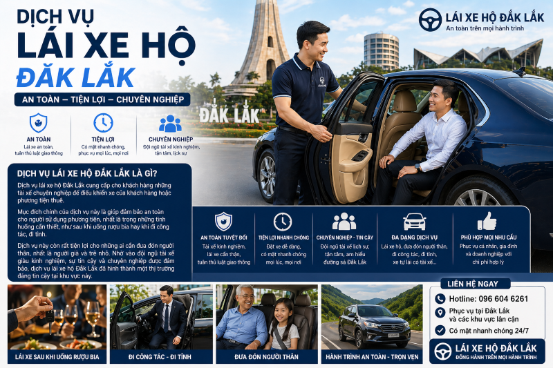 Dịch vụ lái xe hộ Đắk Lắk là gì?