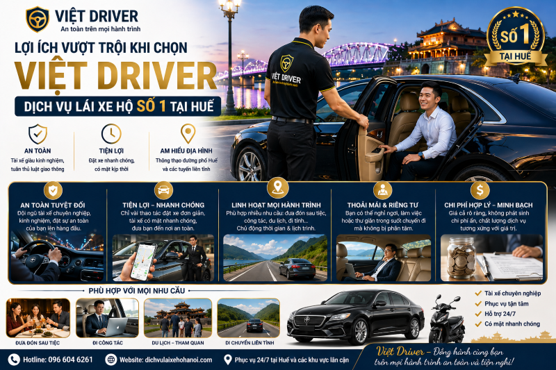 Lợi ích vượt trội khi lựa chọn dịch vụ lái xe hộ đắk lắk tai Việt Driver