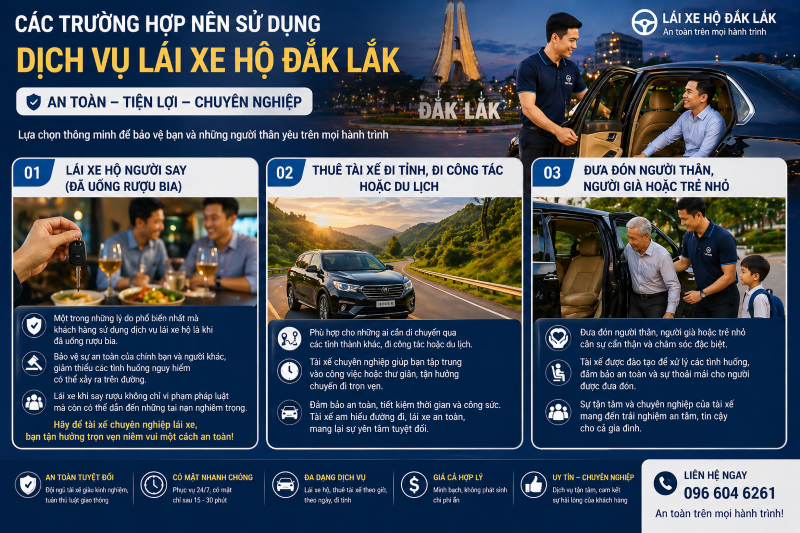 Các trường hợp khách hàng nên sử dụng dịch vụ lái xe hộ tại Việt Driver
