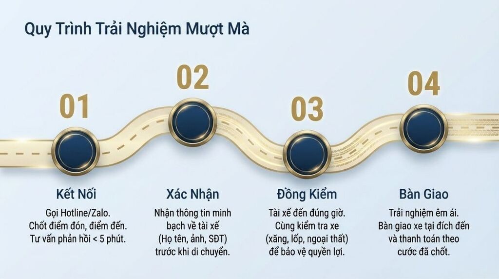 Quy trình đặt dịch vụ lái xe hộ Viet Driver nhanh chóng Quy trình đặt dịch vụ lái xe hộ Viet Driver nhanh chóng