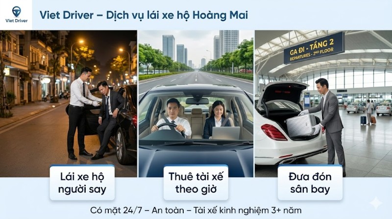 Các dịch vụ của Viet Driver tại khu vực Hoàng Mai
