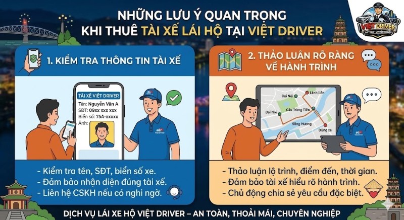 Việt Driver – Giải pháp an toàn, tiện lợi cho mọi chuyến đi tại Huế
