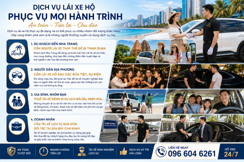 Dịch vụ lái xe hộ của Việt Driver có thể phục vụ nhiều nhóm đối tượng khác nhau