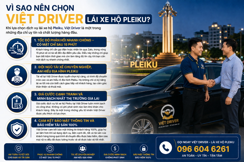Những lý do khách hàng tin dùng và lựa chọn dịch vụ lái xe hộ của Việt Driver