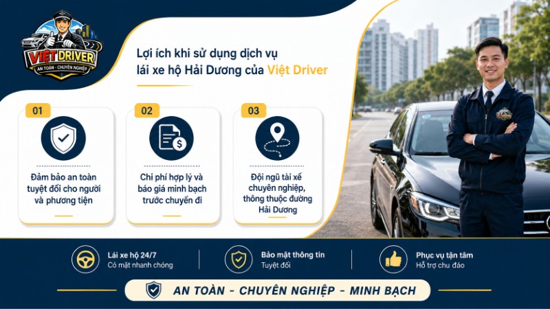 3 lợi ích chính dịch vụ lại xe hộ Hải dương của Viet Driver mang lại cho khách hàng 3 lợi ích chính dịch vụ lại xe hộ Hải dương của Viet Driver mang lại cho khách hàng
