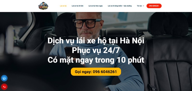 Website dichvulaixehohanoi.com một trong các ứng dụng lái xe hộ tốt nhất của Viet Driver Website dichvulaixehohanoi.com một trong các ứng dụng lái xe hộ tốt nhất của Viet Driver