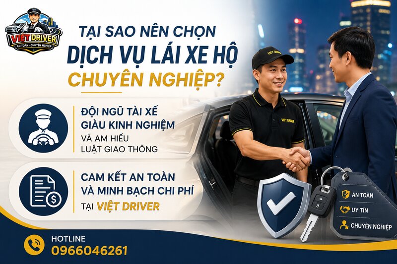 Tại sao nên chọn dịch vụ lái xe hộ chuyên nghiệp? Tại sao nên chọn dịch vụ lái xe hộ chuyên nghiệp?
