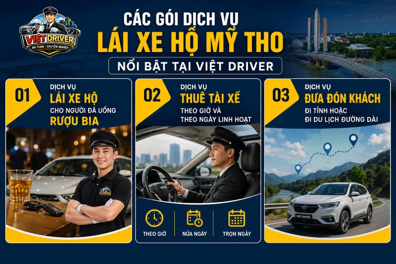 Các gói dịch vụ lái xe hộ Mỹ Tho nổi bật tại Việt Driver Các gói dịch vụ lái xe hộ Mỹ Tho nổi bật tại Việt Driver