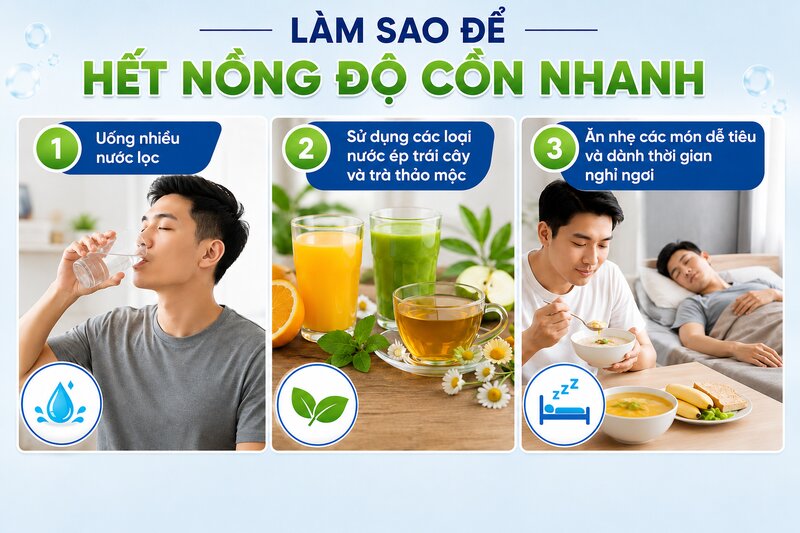 Làm sao để hết nồng độ cồn nhanh bằng các phương pháp khoa học Làm sao để hết nồng độ cồn nhanh bằng các phương pháp khoa học