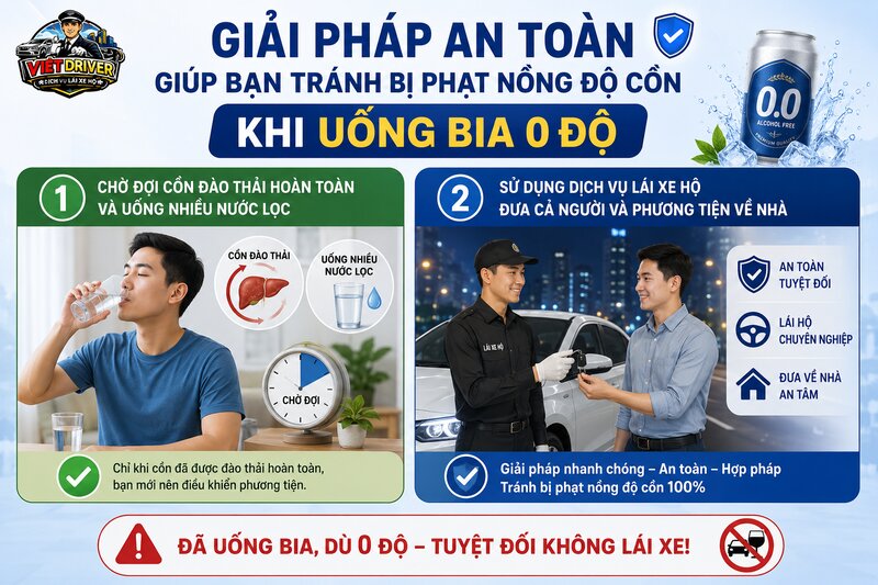 Giải pháp an toàn giúp bạn tránh bị phạt nồng độ cồn Giải pháp an toàn giúp bạn tránh bị phạt nồng độ cồn